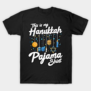 Hanukkah Pajama Dreidel Toy Boys Girls Jewish Christmas T-Shirt